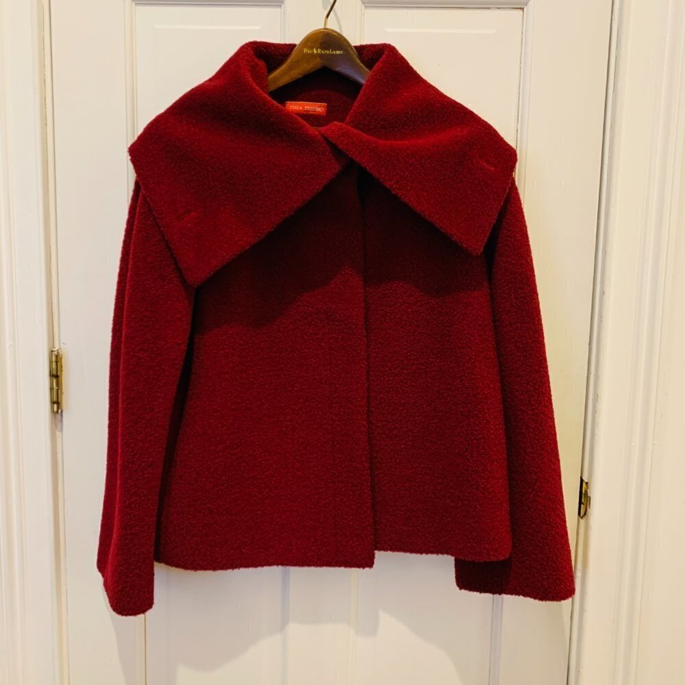 Itala Testino Alpaca Wool Jacket Coat Size Medium